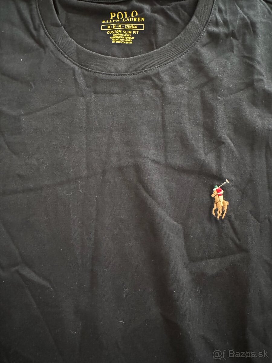 Tričko Ralph Lauren čierne basic M - 2