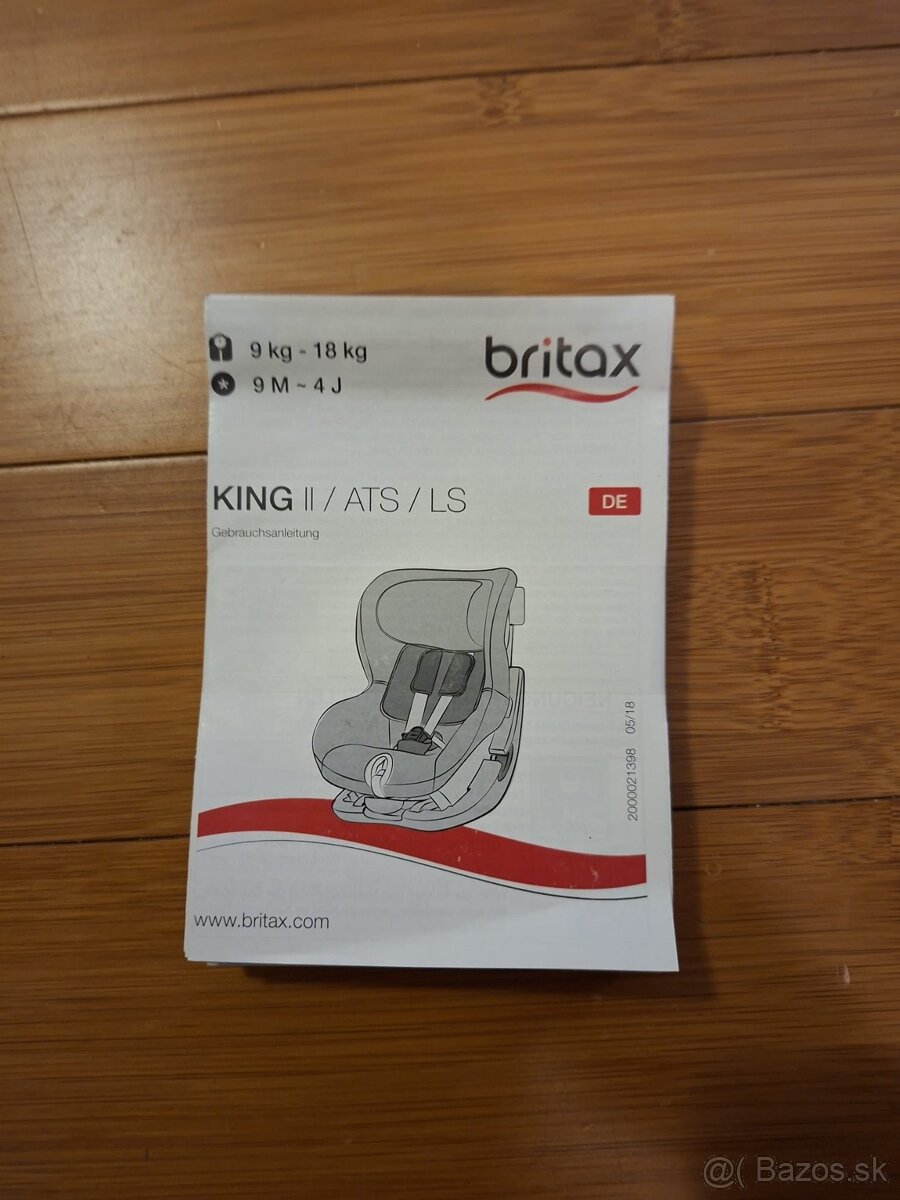 Predám autosedačku Britax Römer King II LS (9–18 kg) - 2