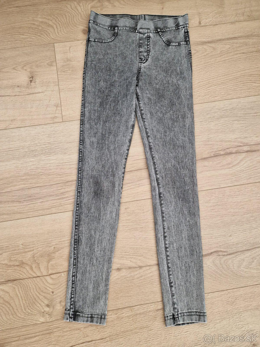 Sivé riflove leginy H&M 146 - 2