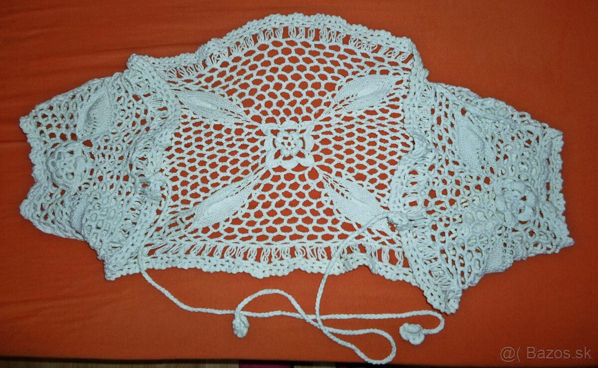 Biele háčkované bolero - 2