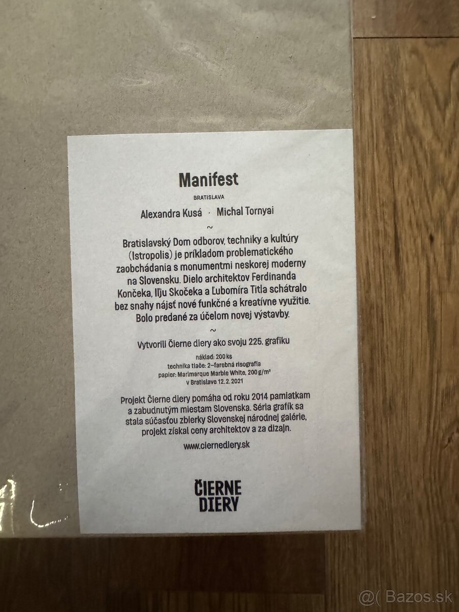 Cierne diery- Manifest Istropolis - 2