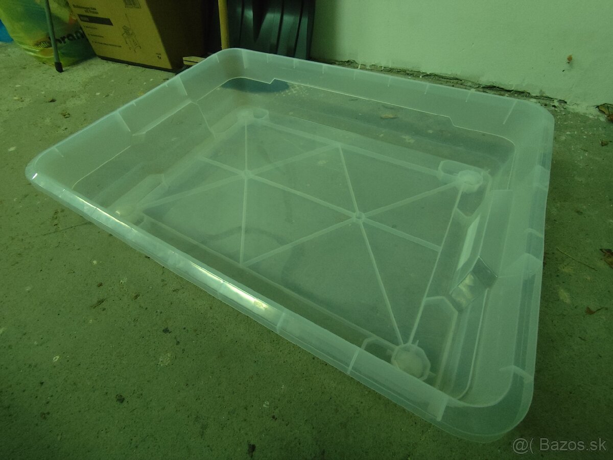 Plastový úložný box transparentný - 52.5L - 2