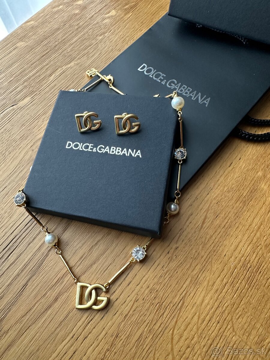 Nová nenosena sada náušníc a nahrdelnika D&G - 2