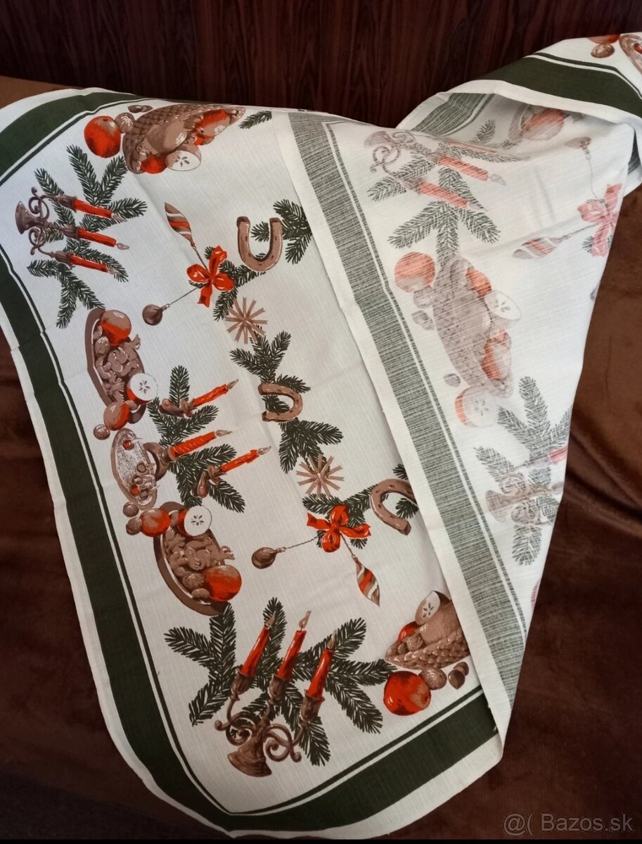 Retro vianocny obrus - 2