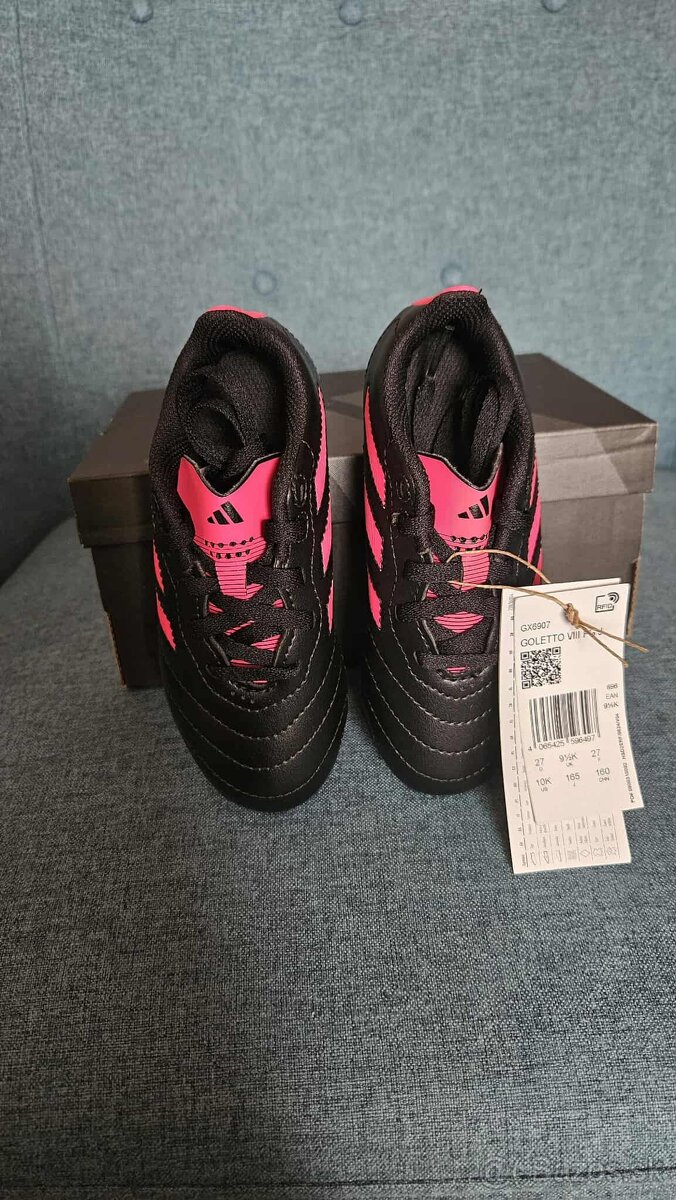 Kopačky Adidas Goletto ( Čierno-ružové ) - 2