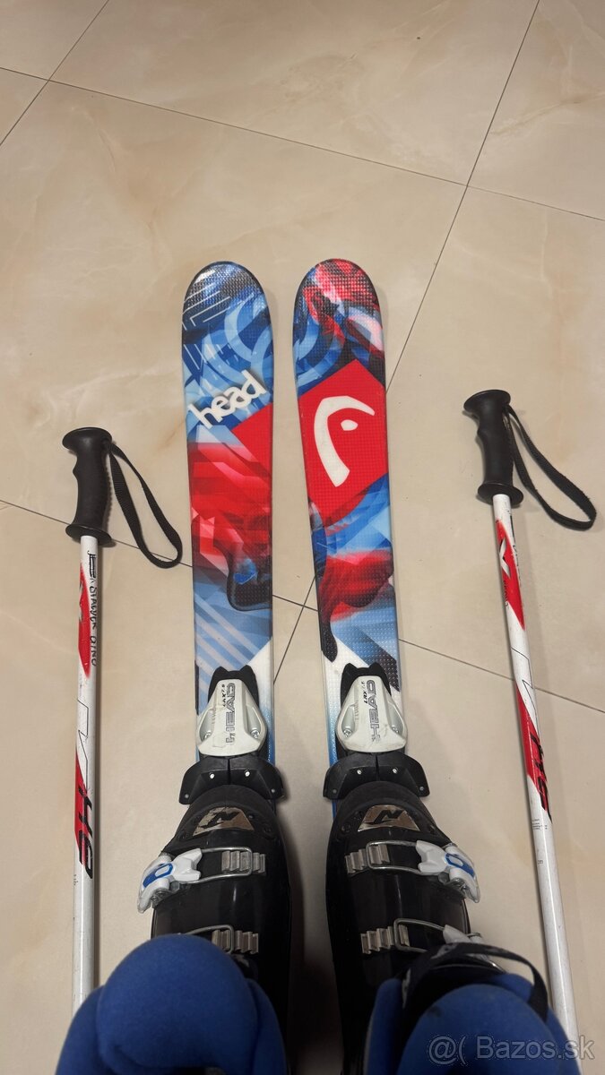 Detské freestyle lyže 127cm komplet set - 2