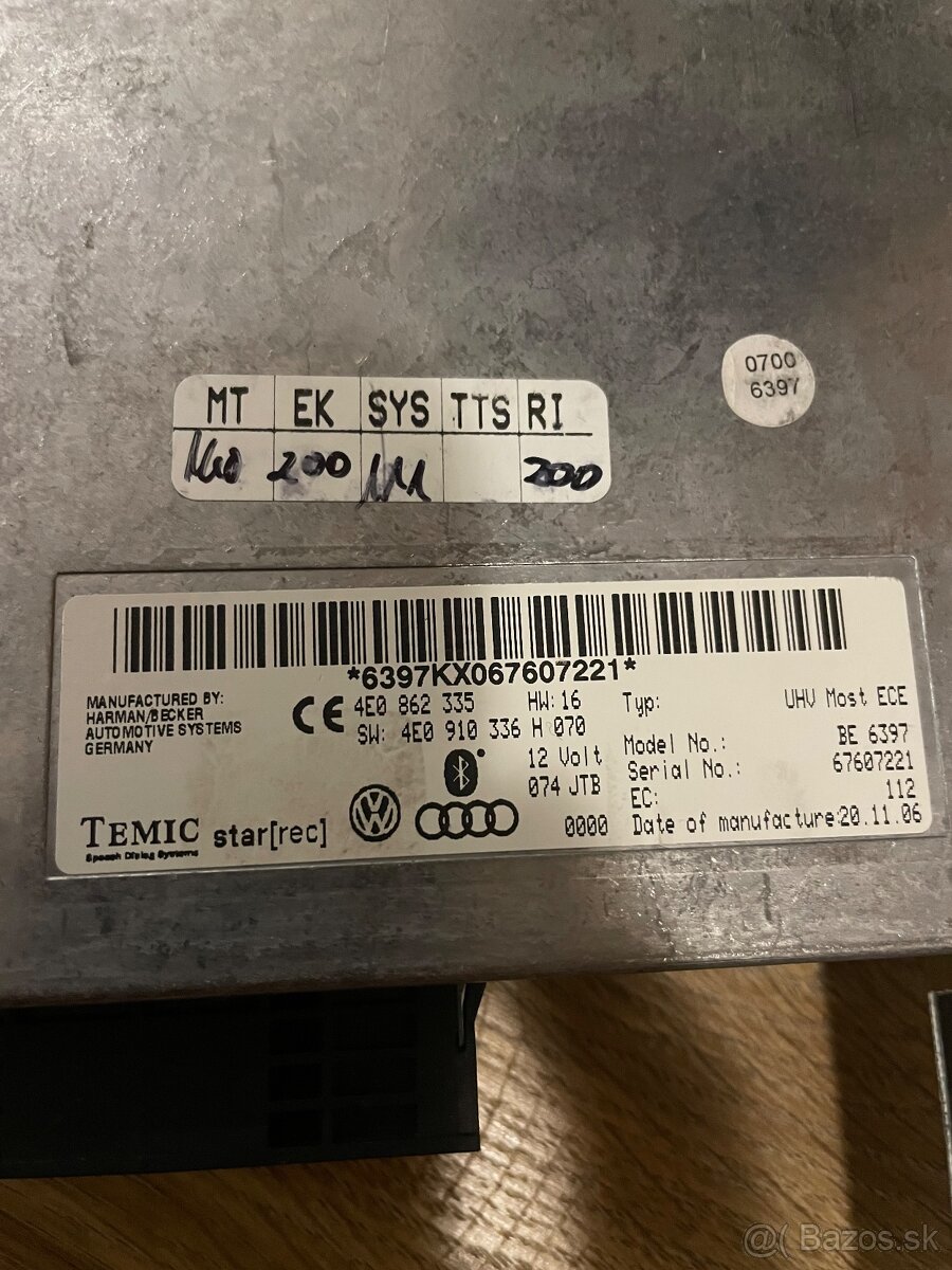 Audi A8/S8 (D3), A6 (C6) BLUETOOTH Modul (4E0862335) - 2