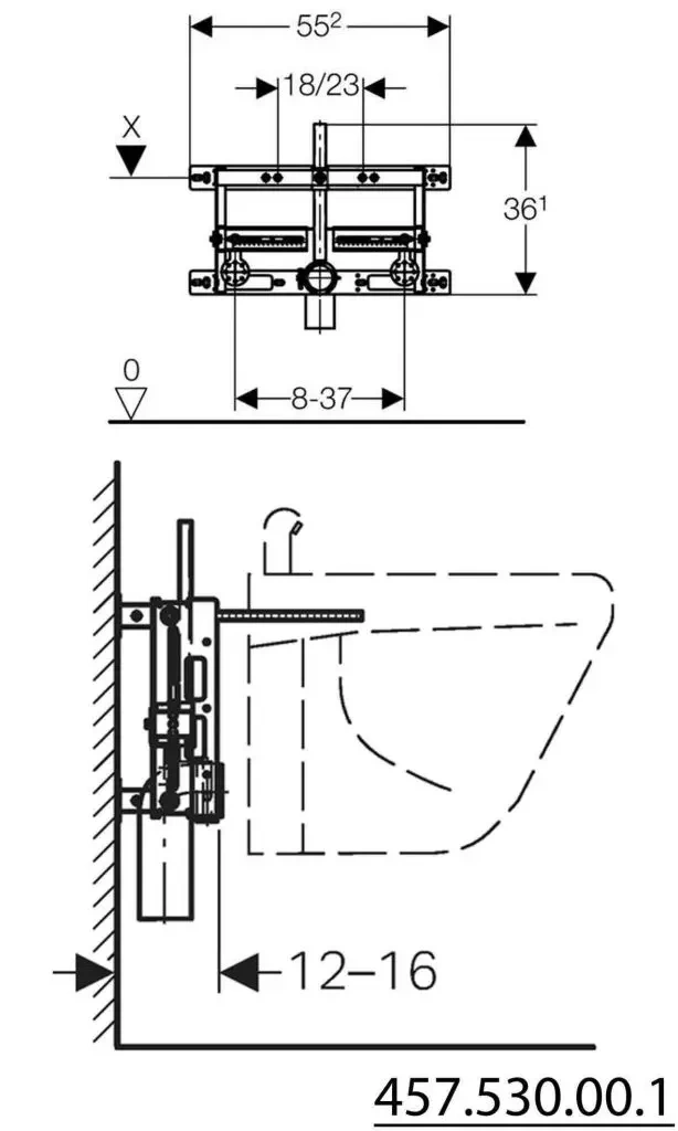 GEBERIT KOMBIFIX PRE BIDET - 2