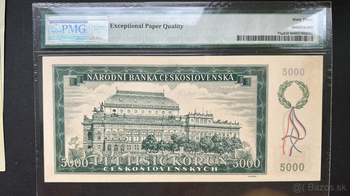 Bankovky ČSR 1945 Smetana Neperforovaná PMG - 2