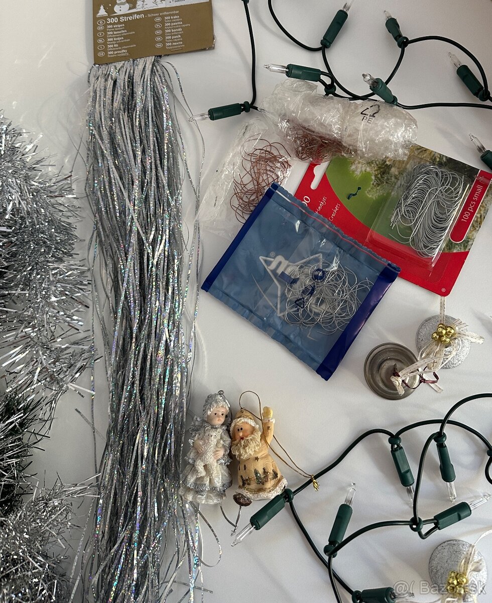 Vianočná výzdoba svetielka ozdoby reťaze háčiky - 2