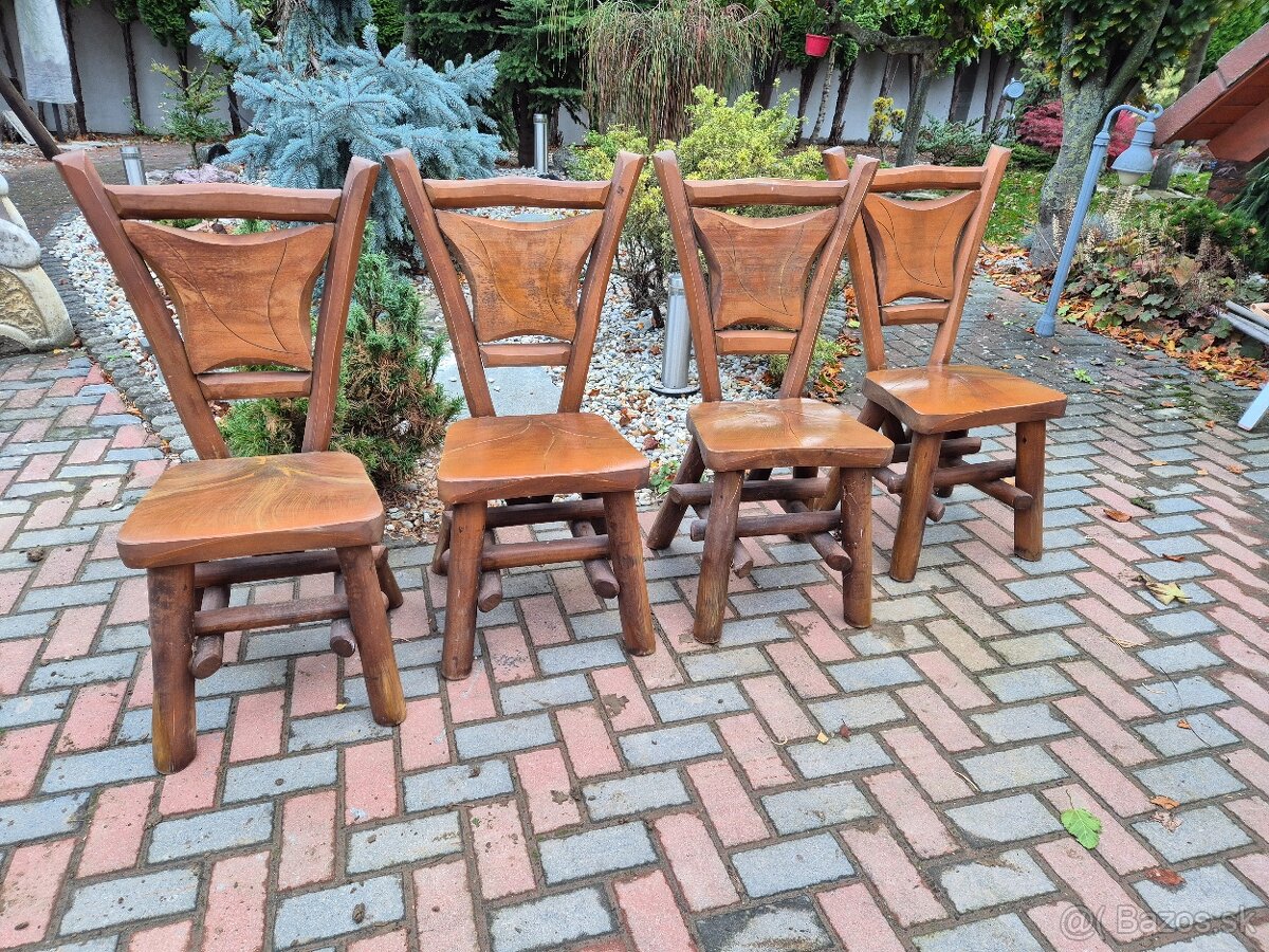 4 masivne zahradne stolicky - 2