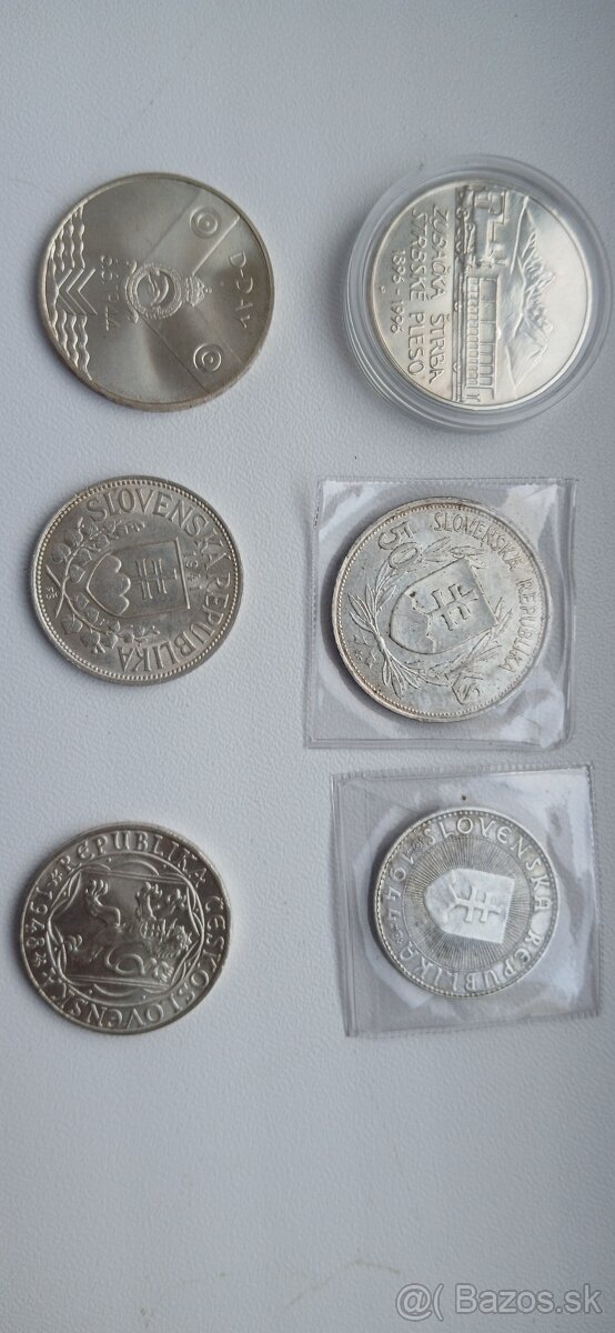strieborne mince - 2