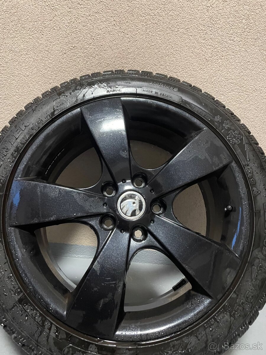 Zimne pneumatiky s original diskami škoda - 2