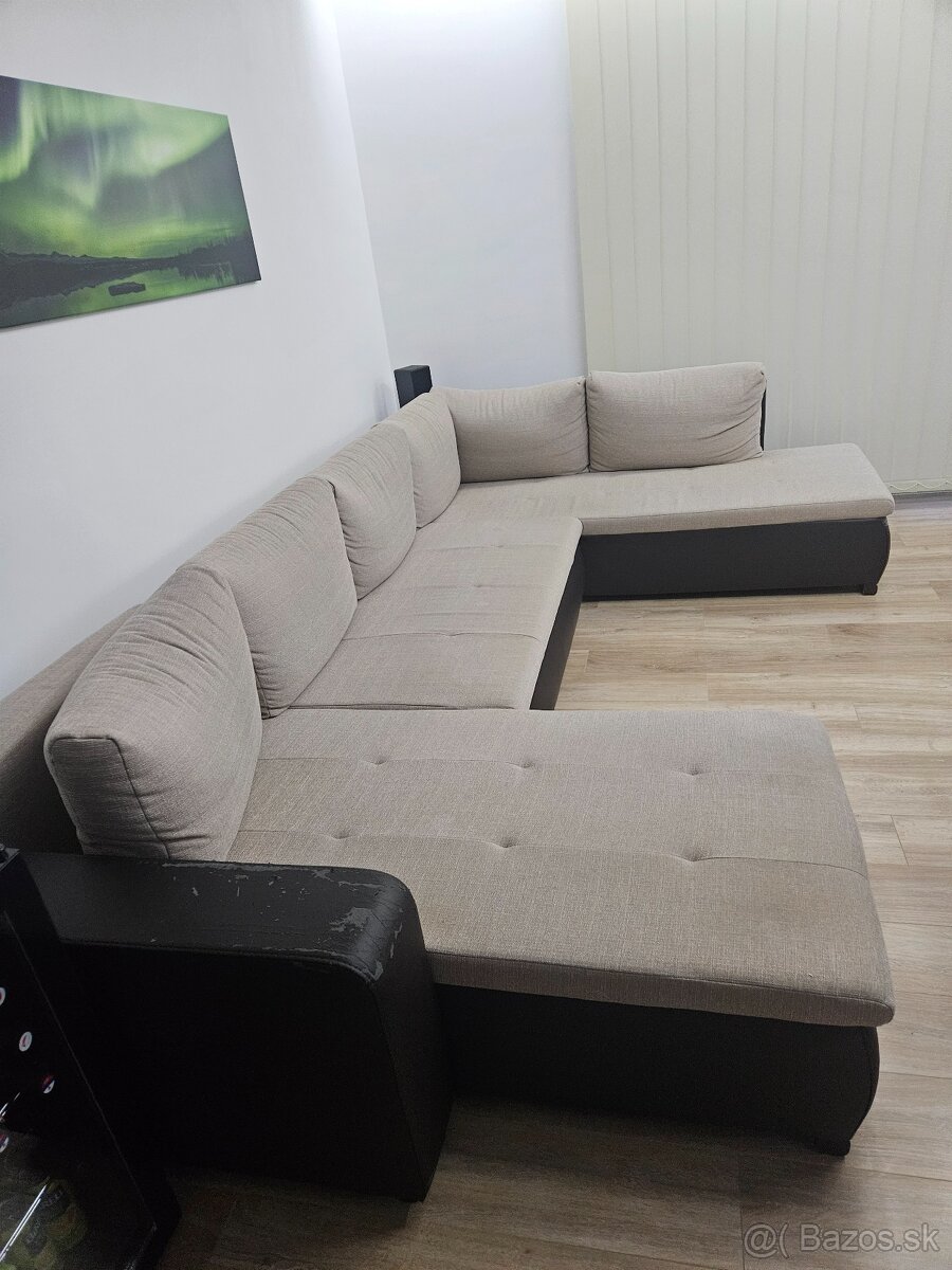 sedacia súprava rozkladacia v tváre U s úložným priestorom - 2