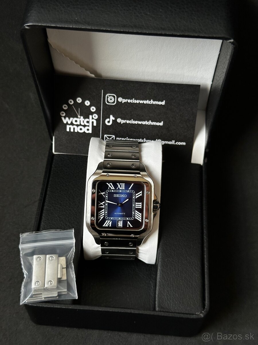 Seiko mod Santos Blue - 2