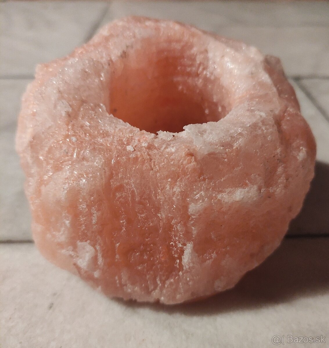 Soľná lampa a kovový svietnik na čajovú sviečku - 2