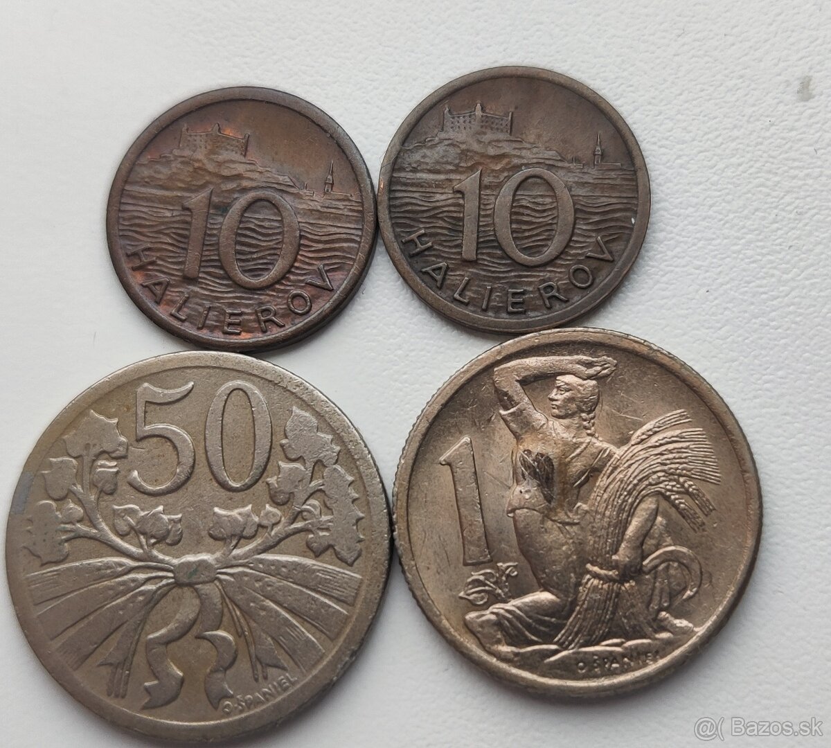 Mince Slovenský štát 10 Halier 1939 a 1942 nádherný stav - 2