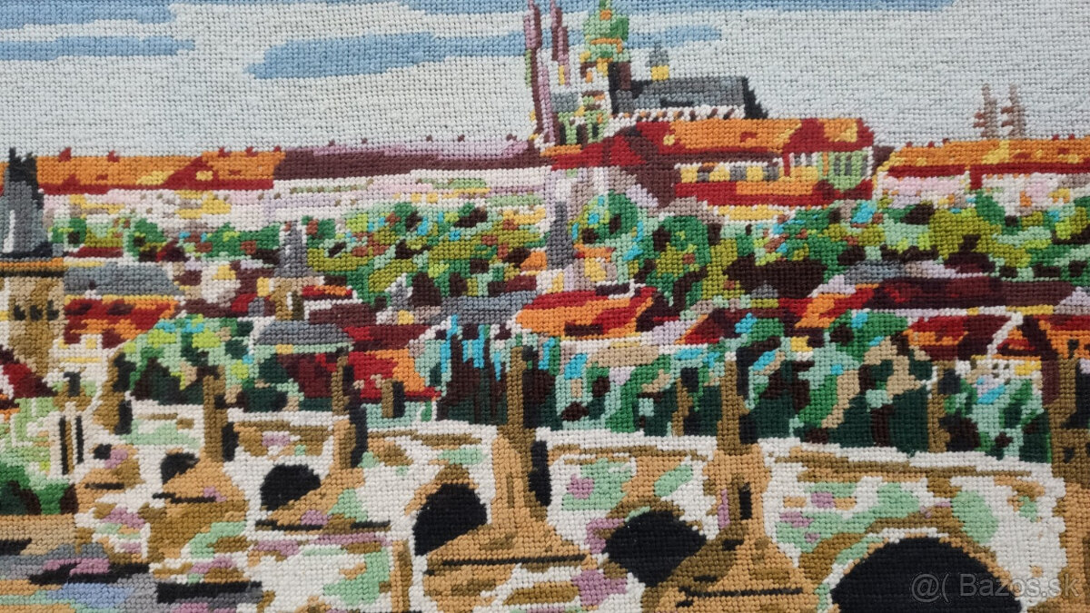 Obraz vysivany - pražský hrad - 2