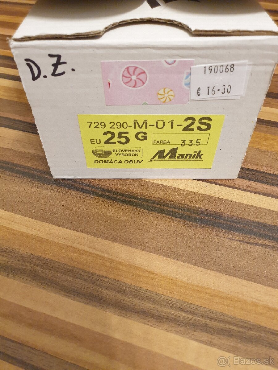 Dievčenské papučky Manik č. 25 - 2