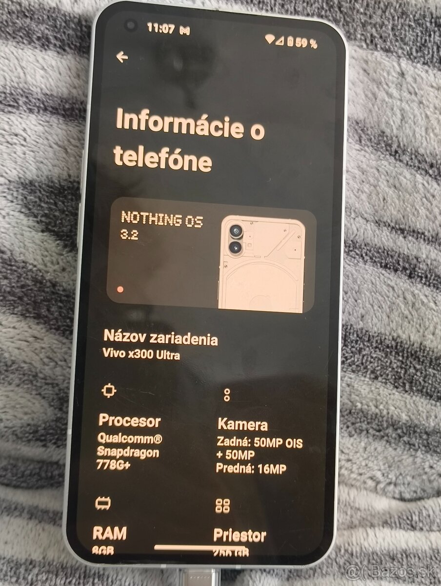 Nothing phone 1 8/256GB biely - 2
