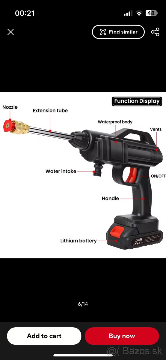 Akumulátorová WAP - vysokotlakový čistič - 2