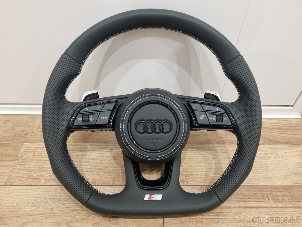 AUDI VYHRIEVANÝ EXCLUSIVE KOŽENÝ VOLANT S PADLAMI - 2