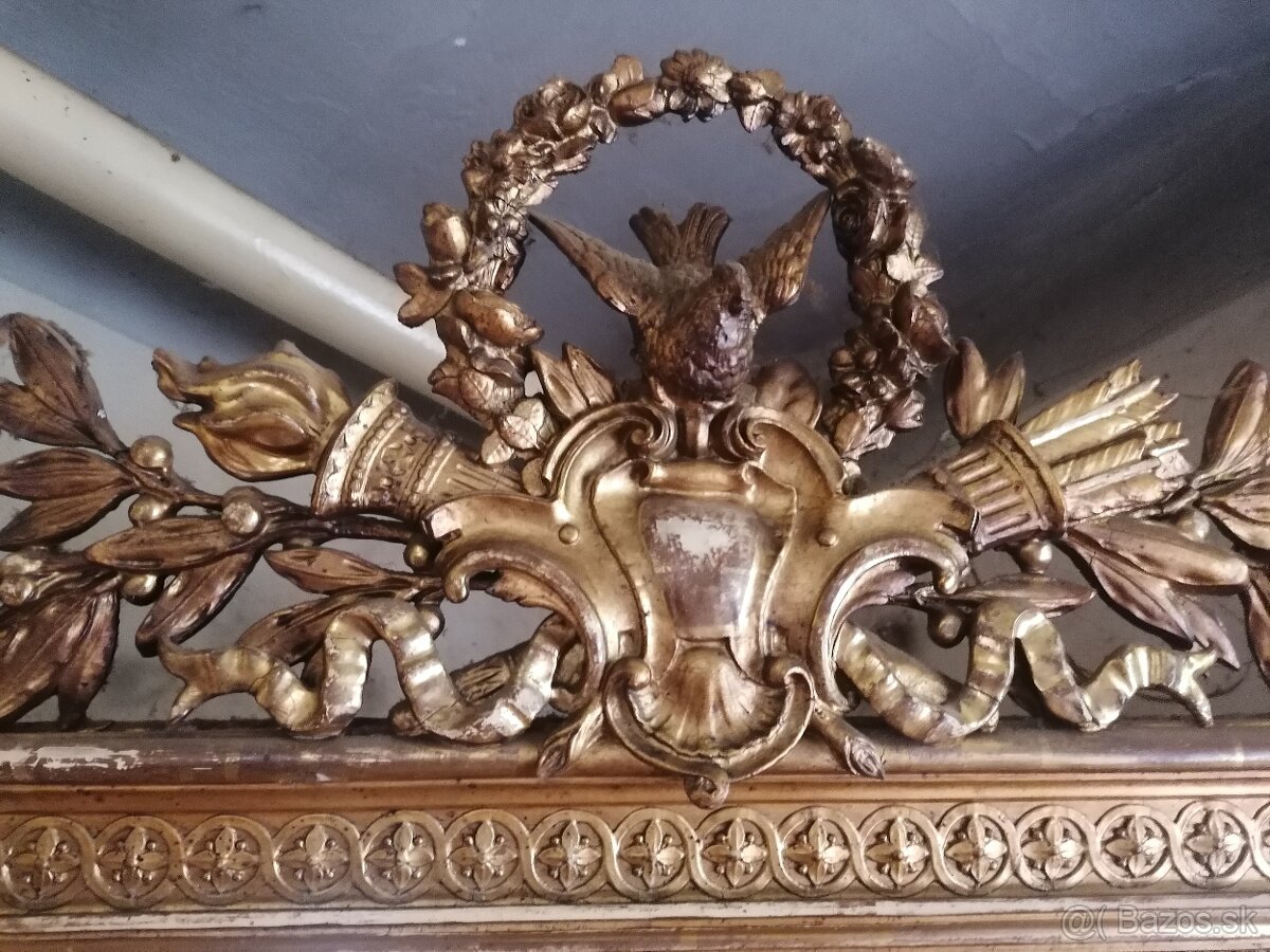 Stôl so zrkadlom starožitný rak. Uhorsko - 2