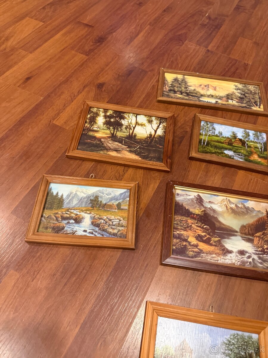 9 obrazov v drevených rámoch - 2