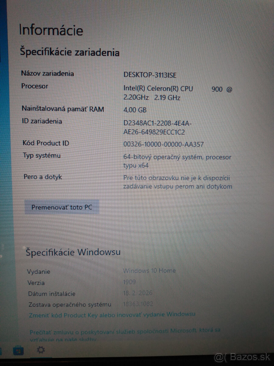 Notebook Packard Bell EasyNote PAWF7 - 2