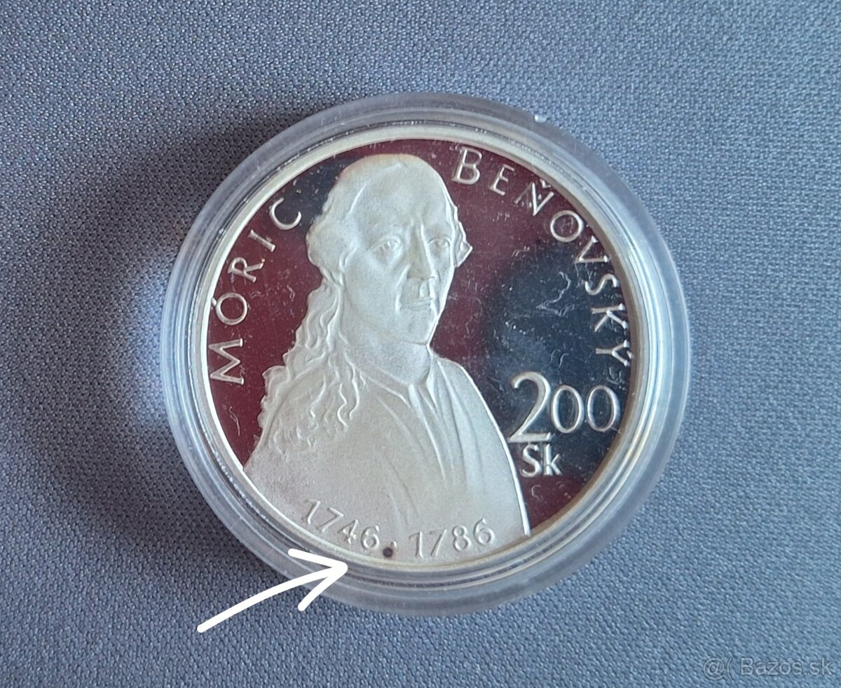 200 sk 1996 Moric Beňovsky Proof - 2