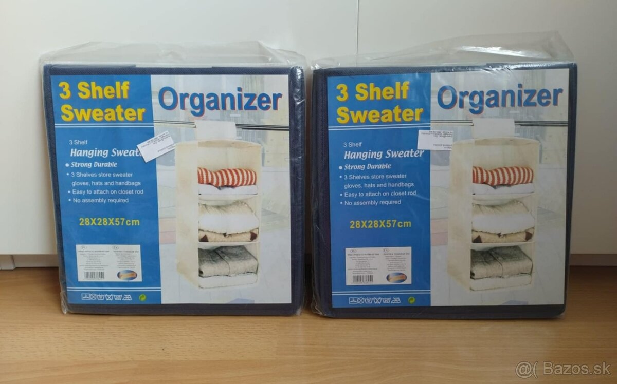 2x organizér - závesné police do skrine - 2