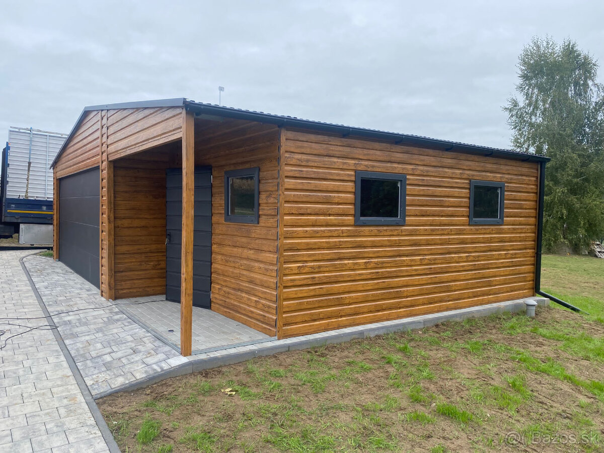 Garáž plechová 9x7 - 2