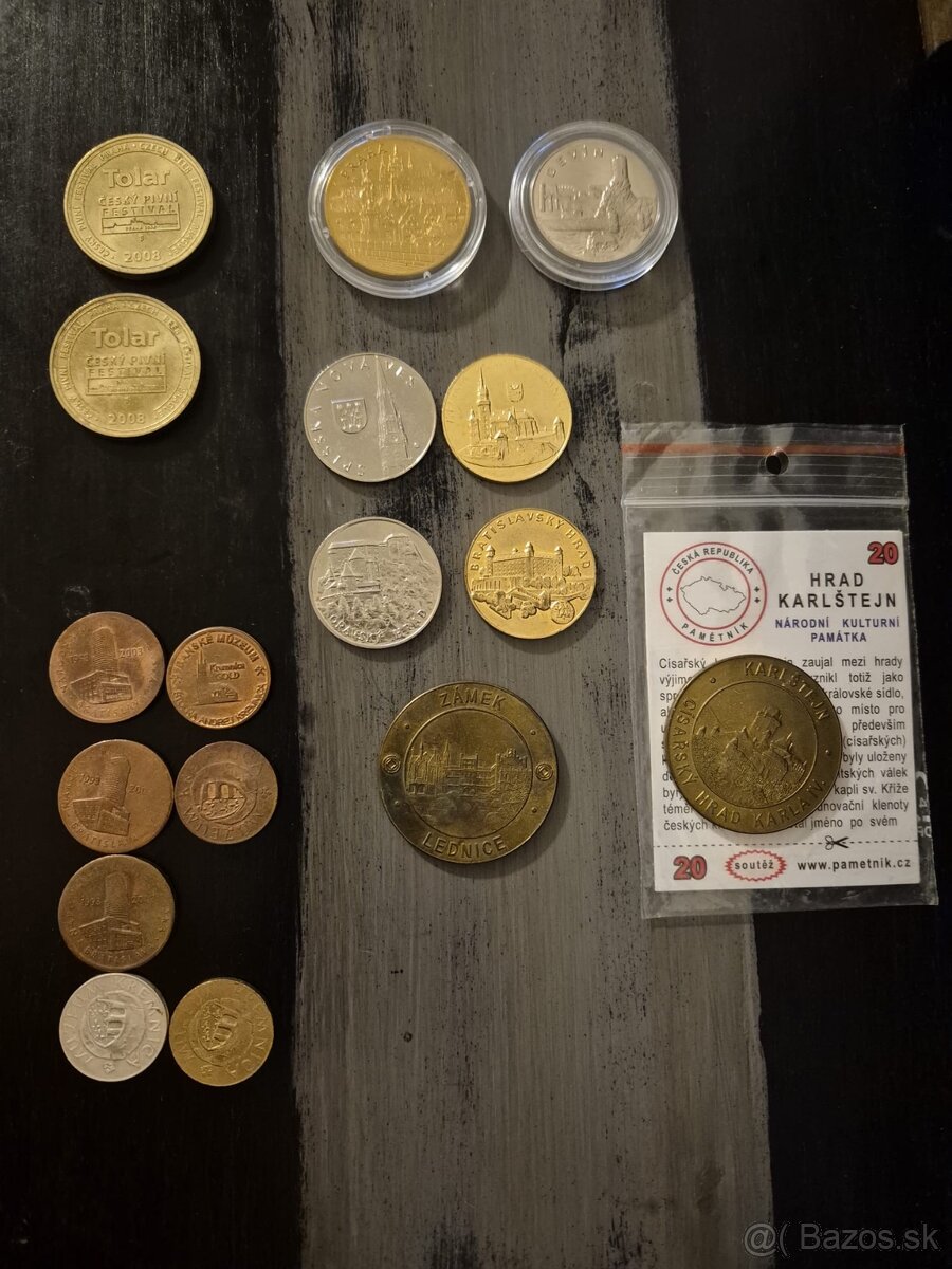 Pamatné mince - slovenské a české hrady a zámky - 2