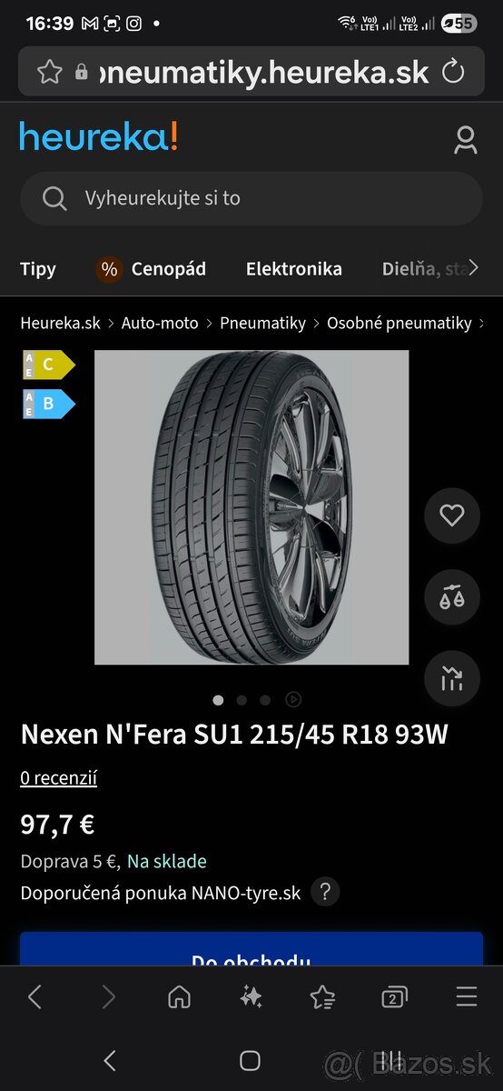 Letne pneumatiky 215/45 r18 dot2024 - 2