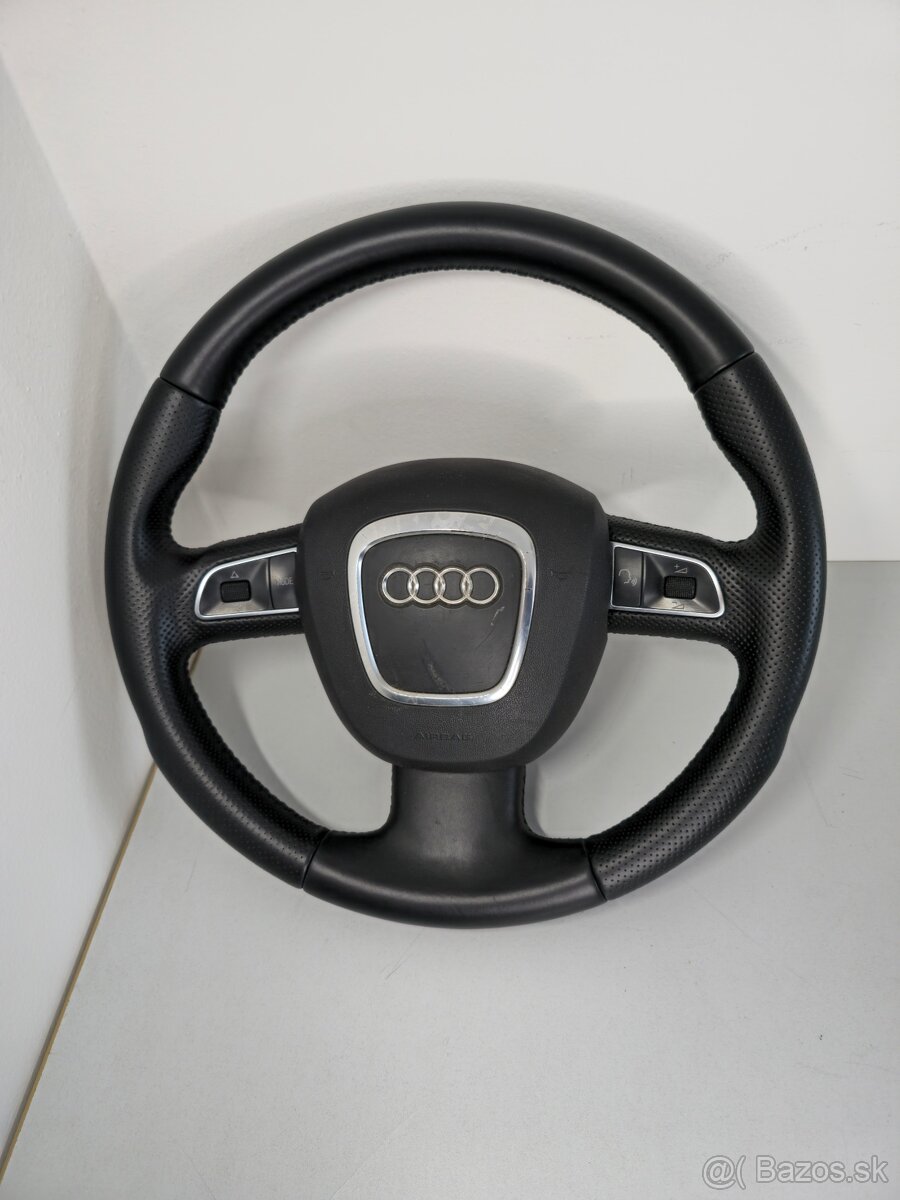 Kožený multifunkčný volant audi a6 c6 a4 b7 a3 8p - 2
