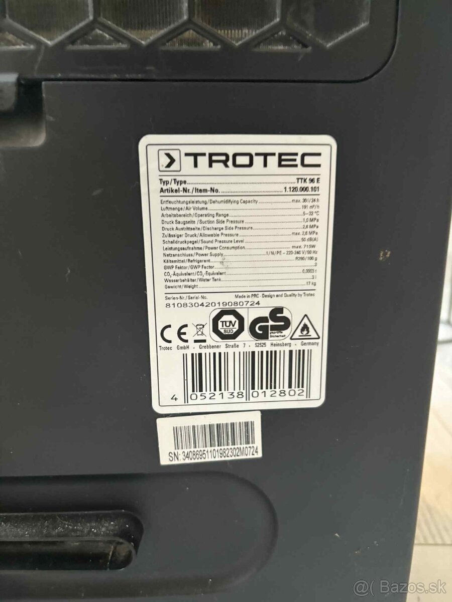 Odvlhčovač Trotec - 2
