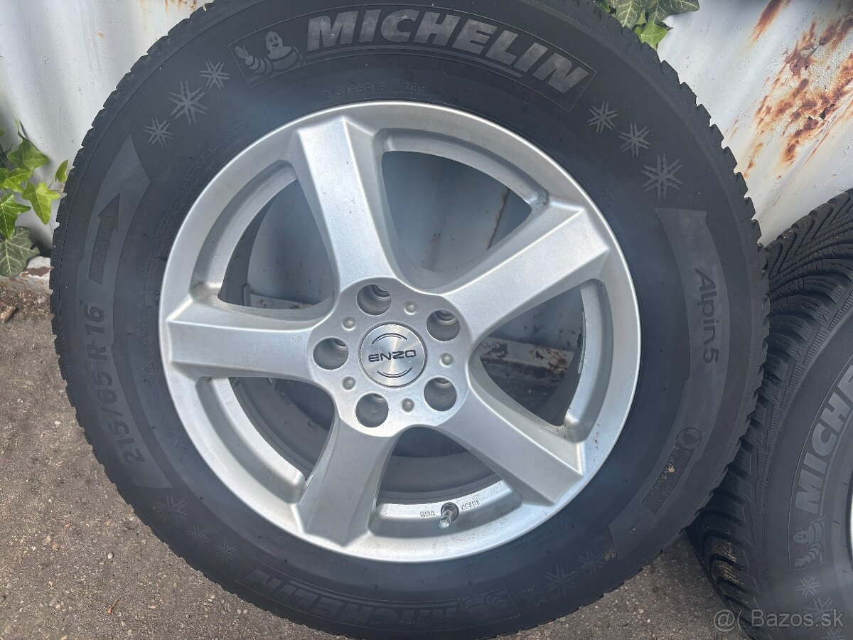 alu enzo 6,5x16 et 33 5x112+215/65 r 16 michelin a5 - 2