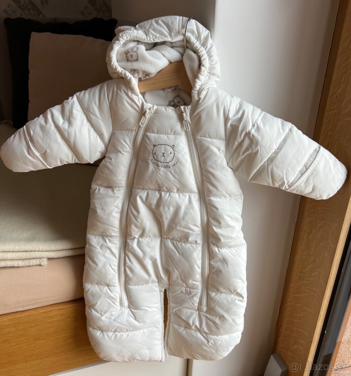 Zimný overal H&M veľ. 50/56 (0-2M) - 2