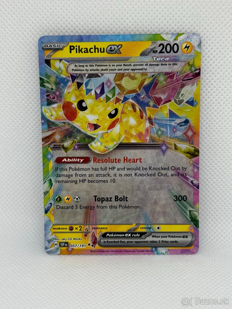 Pokémon karta Pikachu ex 057/191 – Surging Sparks – ORIGINÁL - 2