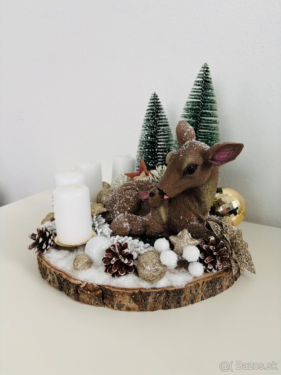 Adventný veniec so srnkou - 2