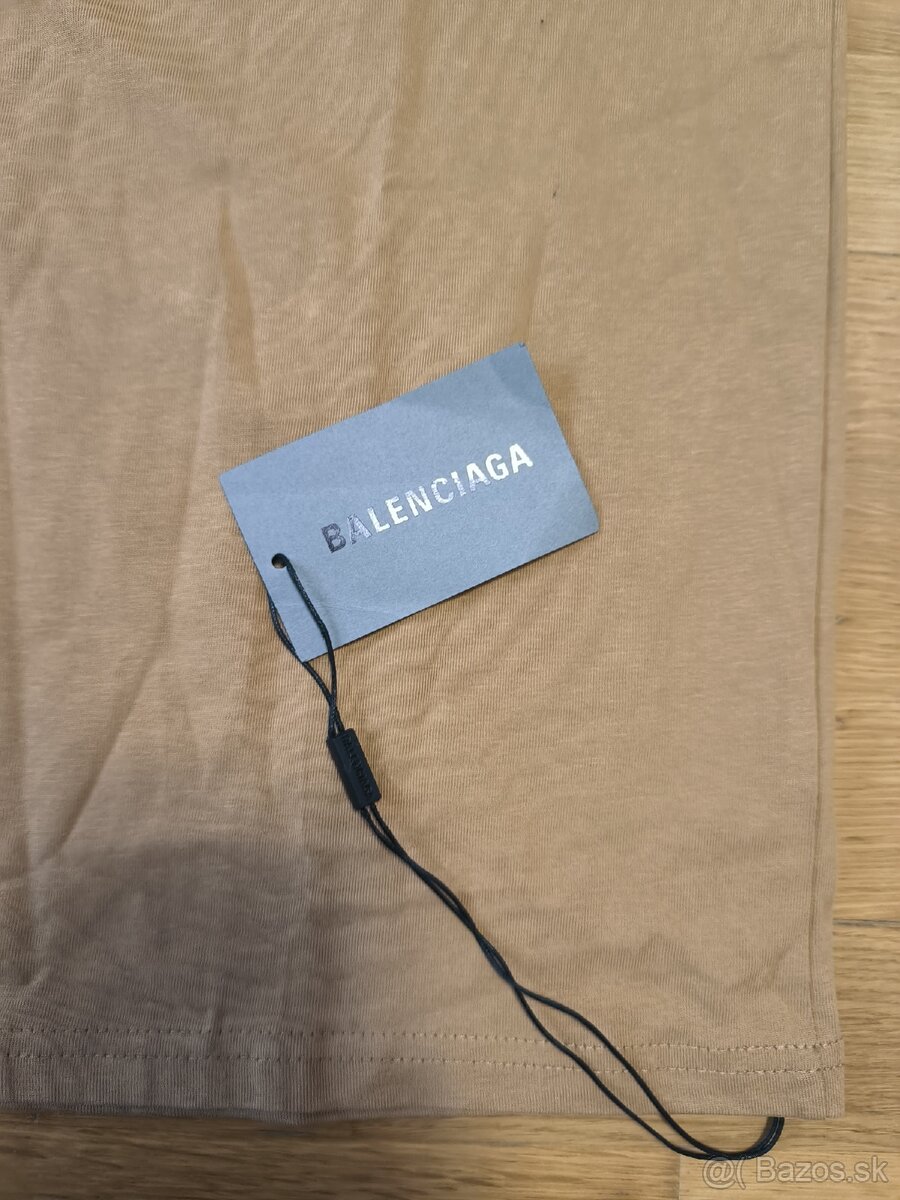 Tričko Balenciaga Veľkosť M Hnedé - 2