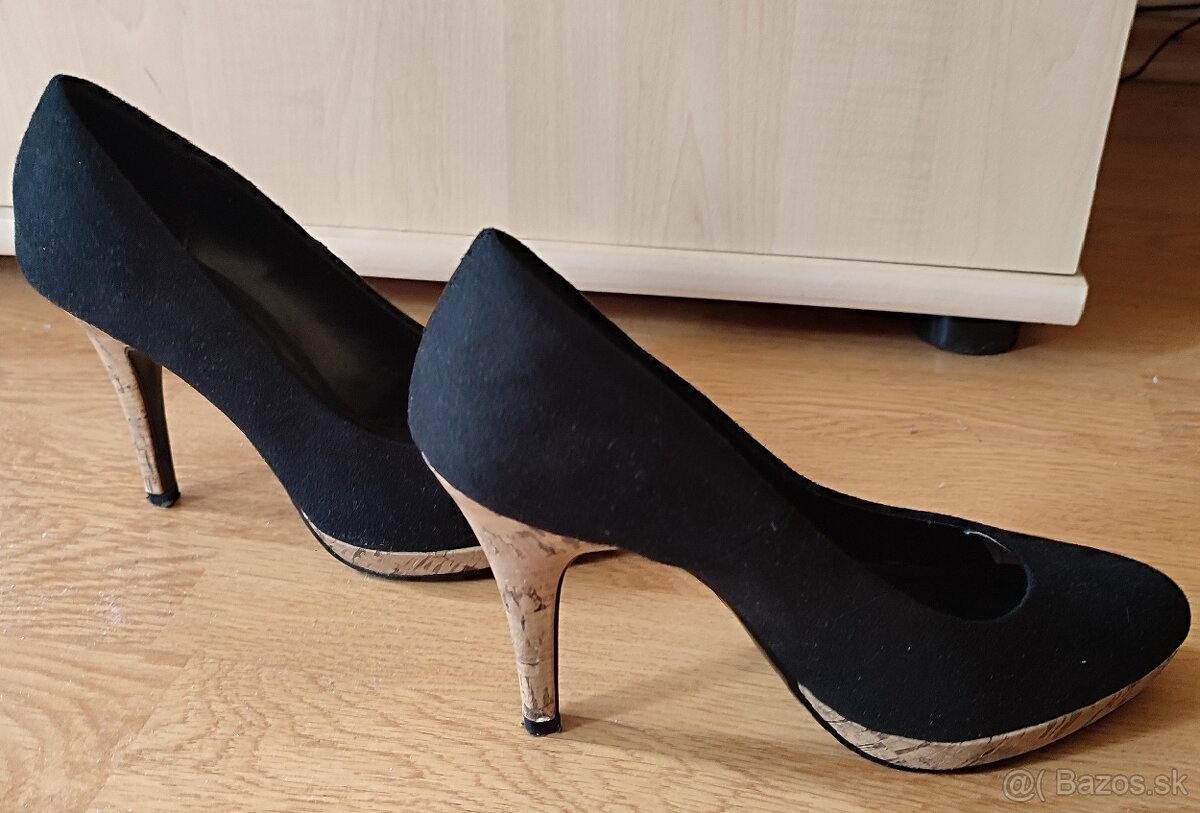 Čierne semišové lodičky - 2