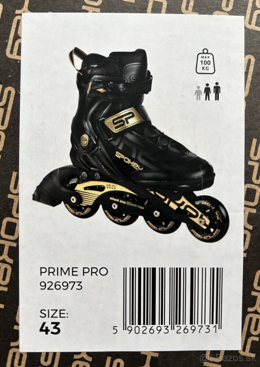 Inline korcule Spokey Prime Pro vel.43 - 2