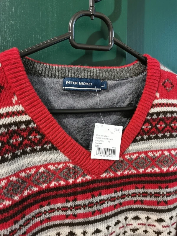 Nórsky sveter z jahňacej vlny 90% nový unisex - 2