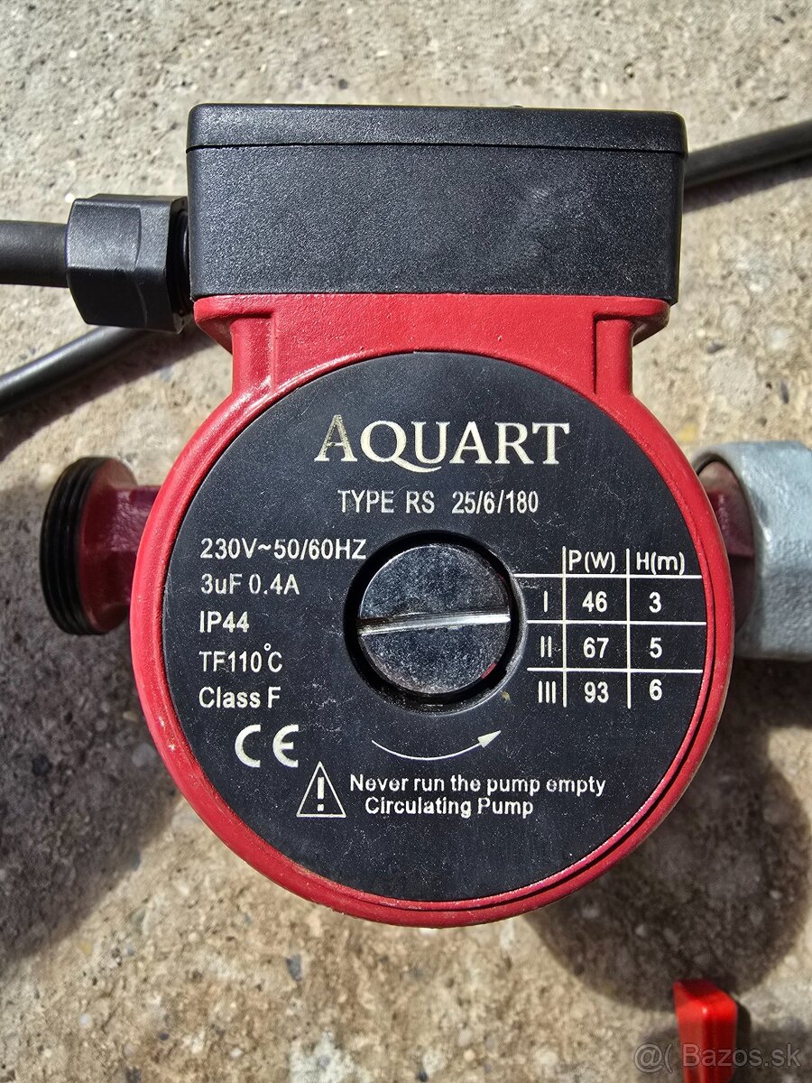 Obehové čerpadlo zn. Aquart Type RS 25/6/180 - 2