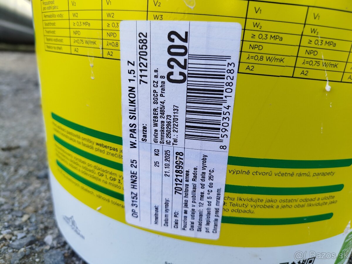 Fasádna silikónová omietka Weber - 2