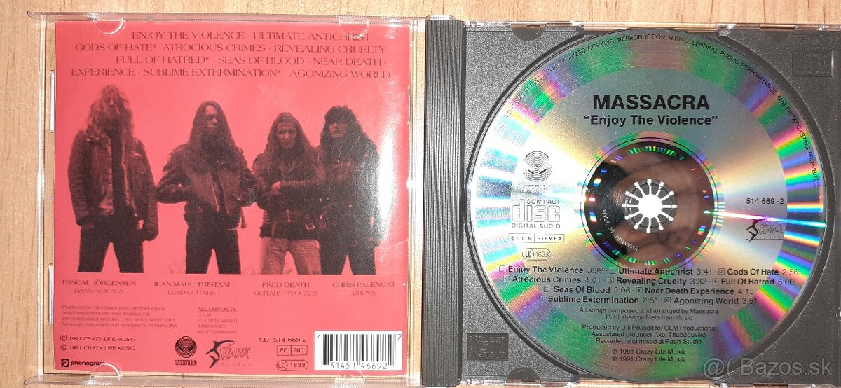 metal CD - MASSACRA - Enjoy the Violence - 2