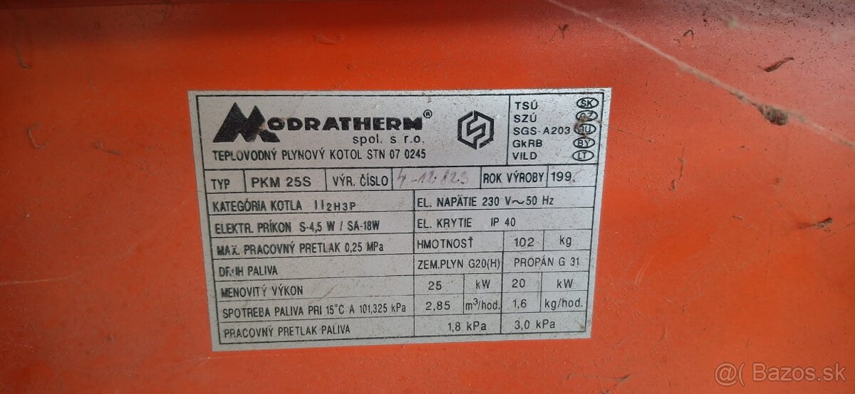 Plynovy kotol Modratherm - 2