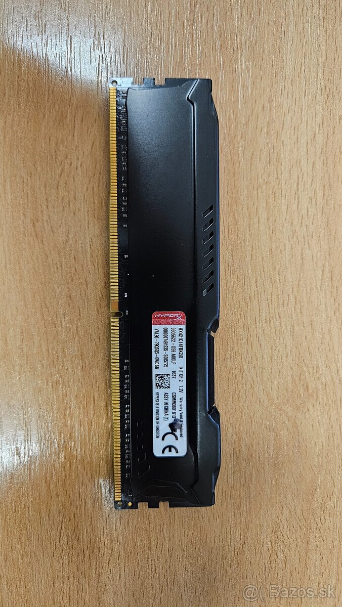 Ram HyperX 4GB DDR4 2133MHz CL14 Fury Black - 2