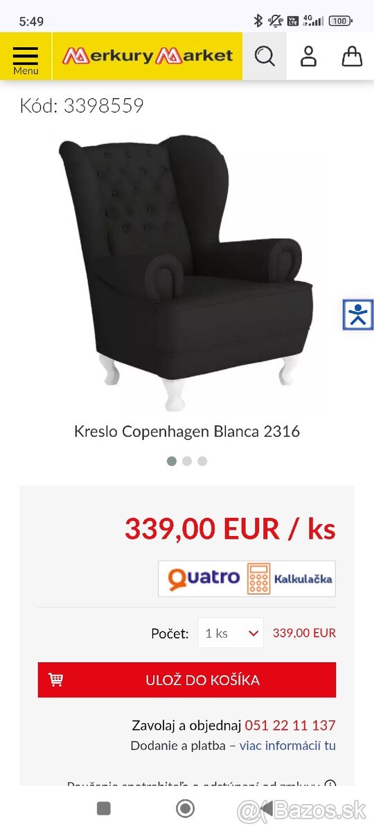 Kreslo Copenhagen blanca - 2